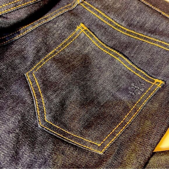 Tory BURCH High Waisted Button Fly Crop Jeans Size 24 Like New Gold Hardware - Picture 10 of 13